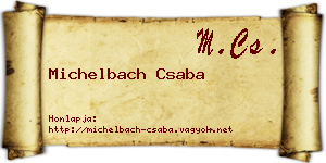 Michelbach Csaba névjegykártya