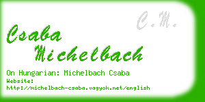 csaba michelbach business card